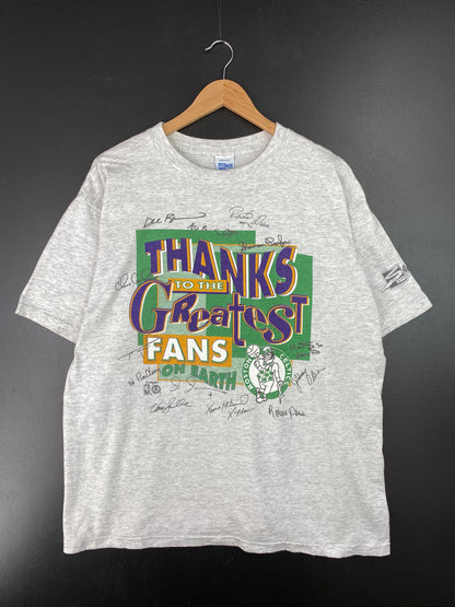 90's SALEM x BOSTON CELTICS Made in USA Size XL Vintage NBA T-Shirt / A8139