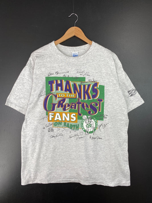 90's SALEM x BOSTON CELTICS Made in USA Size XL Vintage NBA T-Shirt / A8139