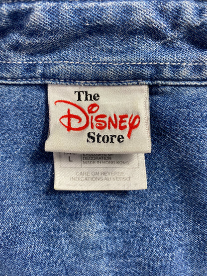 00' DISNEY MICKEY AND FRIENDS Size L Vintage Button-Down Shirt / A3350