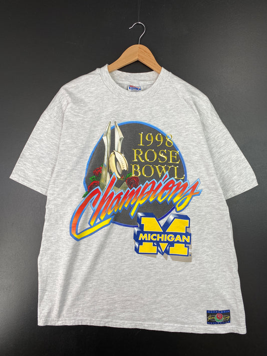 1998 MICHIGAN Size XL Vintage College T-Shirt / A8141