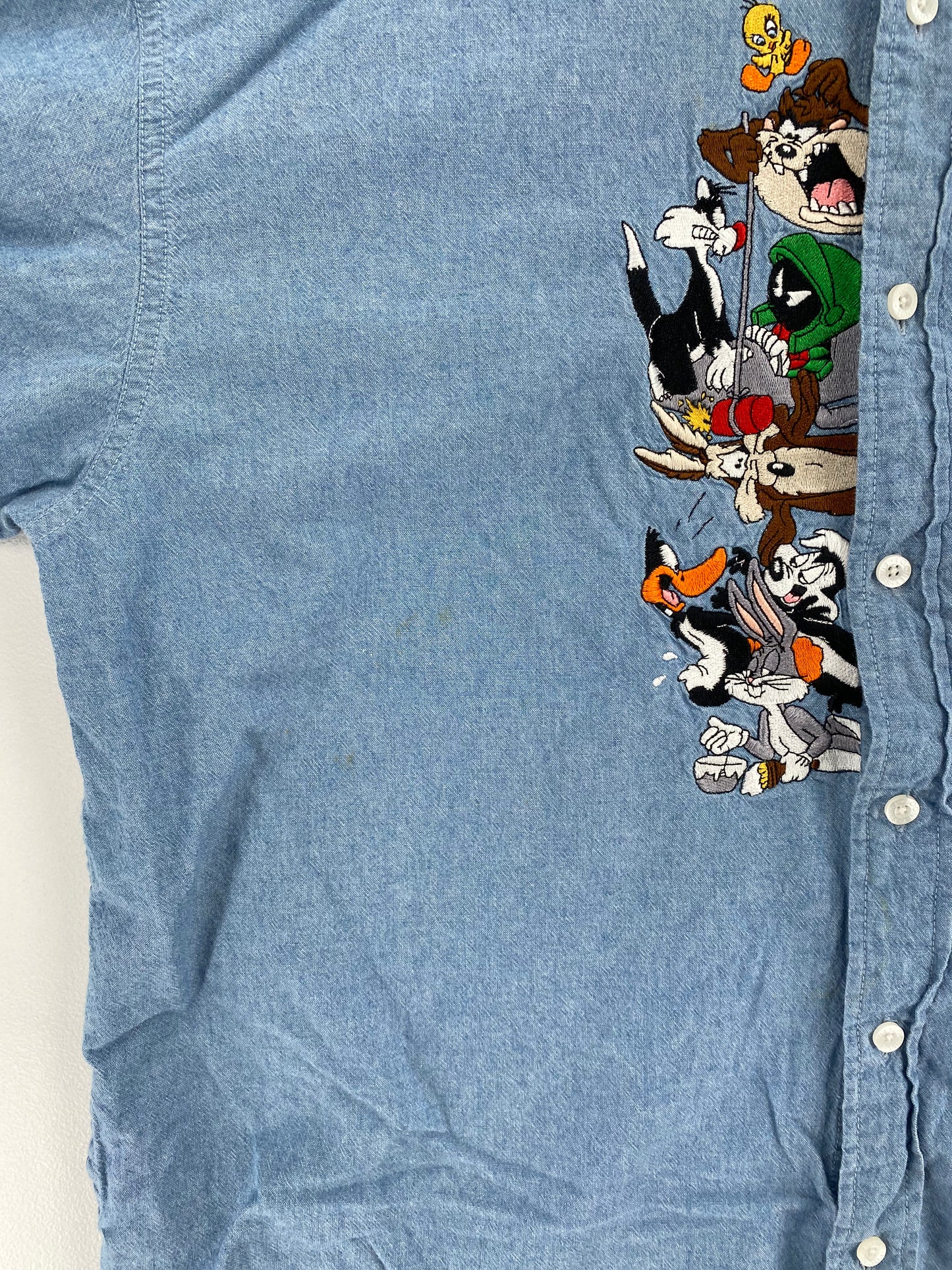 1998 LOONEY TUNES Size L Vintage Button-Down Shirt / A3354