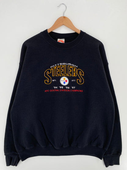 1997 PITTSBURGH STEELERS Made in USA Size XL Vintage NFL Sweat-Shirt / A3358