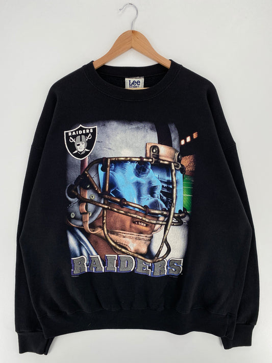1996 RAIDERS Made in USA Size XXL Vintage NFL Sweat-Shirt / A3361