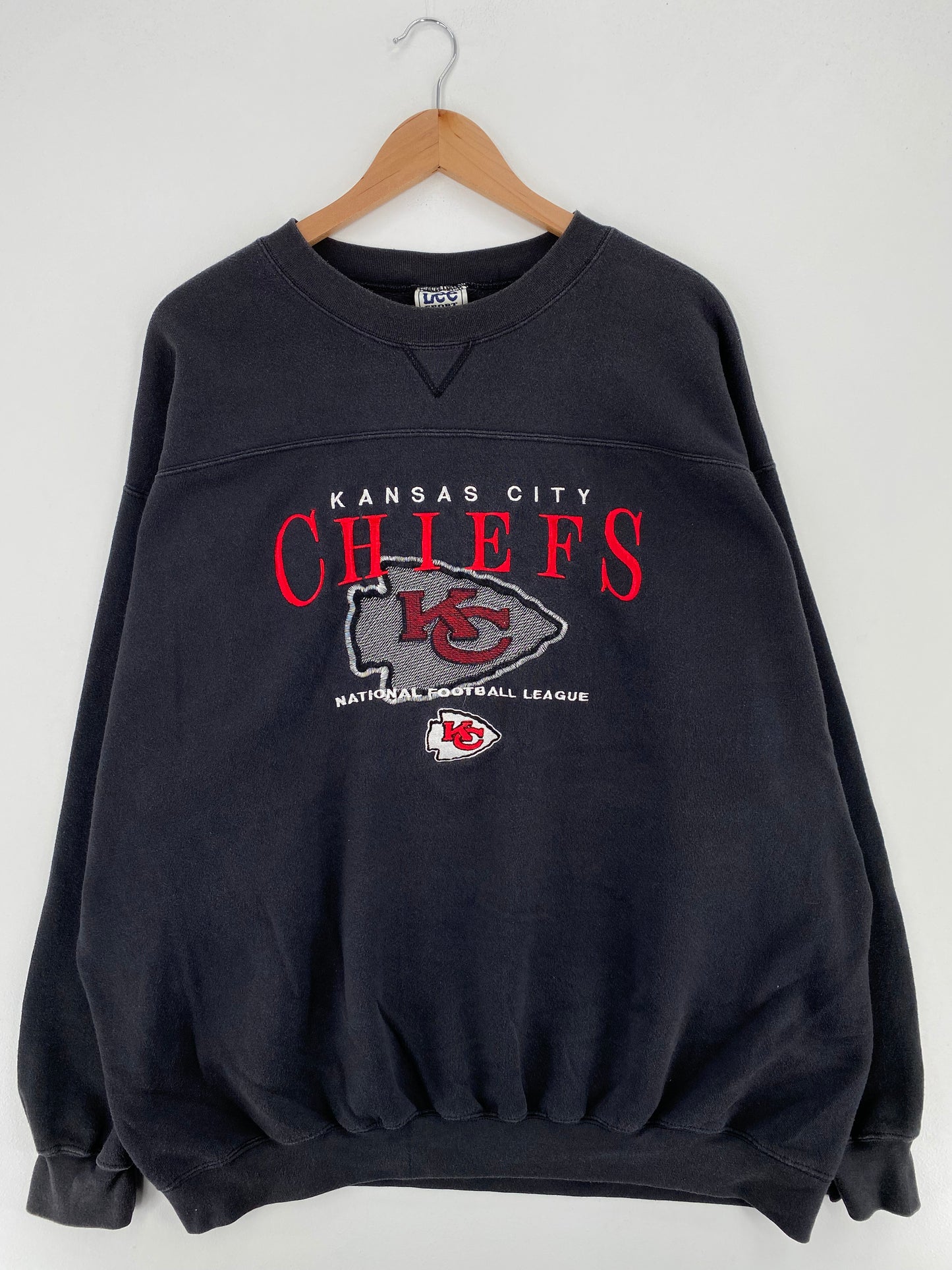 90's KANSAS CITY CHIEFS Size No Tag (Approx.XXL) Vintage NFL Sweat-Shirt / A3363