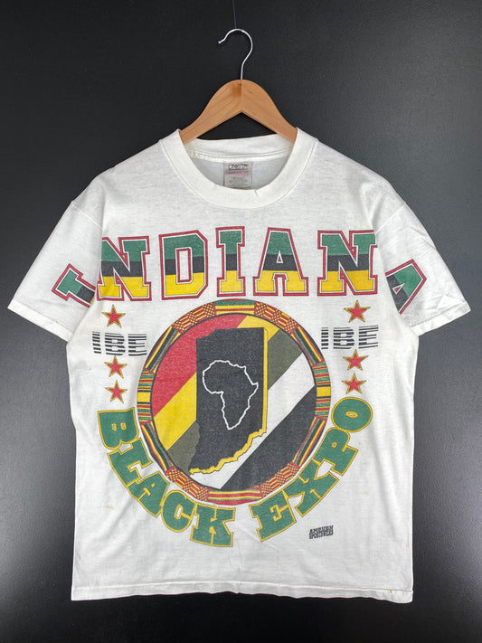 90's INDIANA BLACK EXPO Size L Vintage T-Shirt / A3370