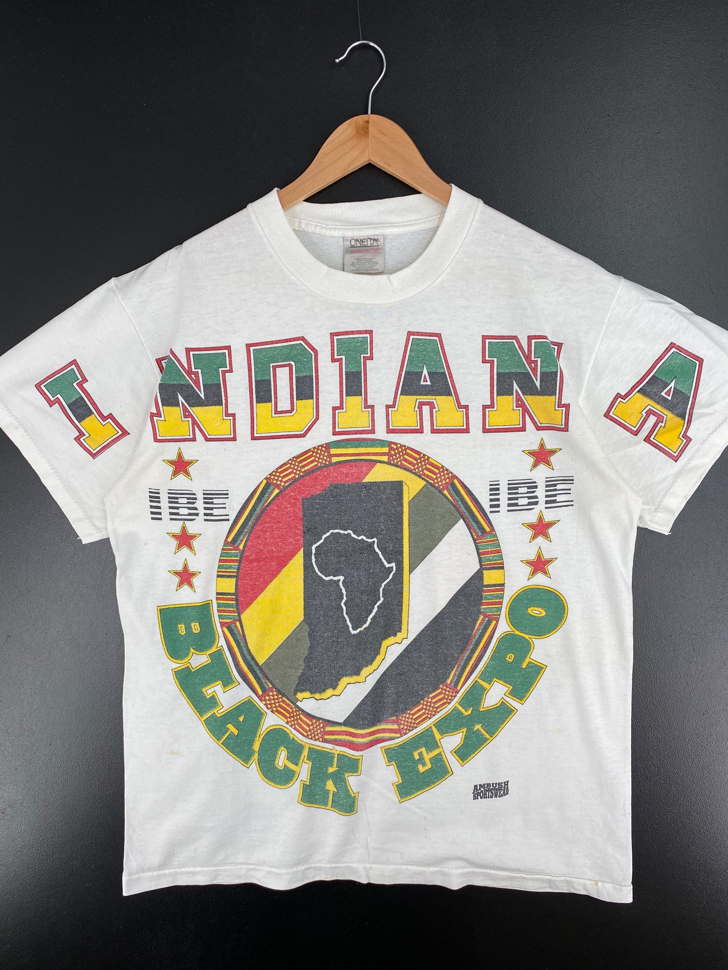 90's INDIANA BLACK EXPO Size L Vintage T-Shirt / A3370