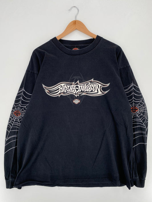 2003 HARLEY DAVIDSON Made in USA Size XXL Vintage Long Sleeve T-Shirt / A3374