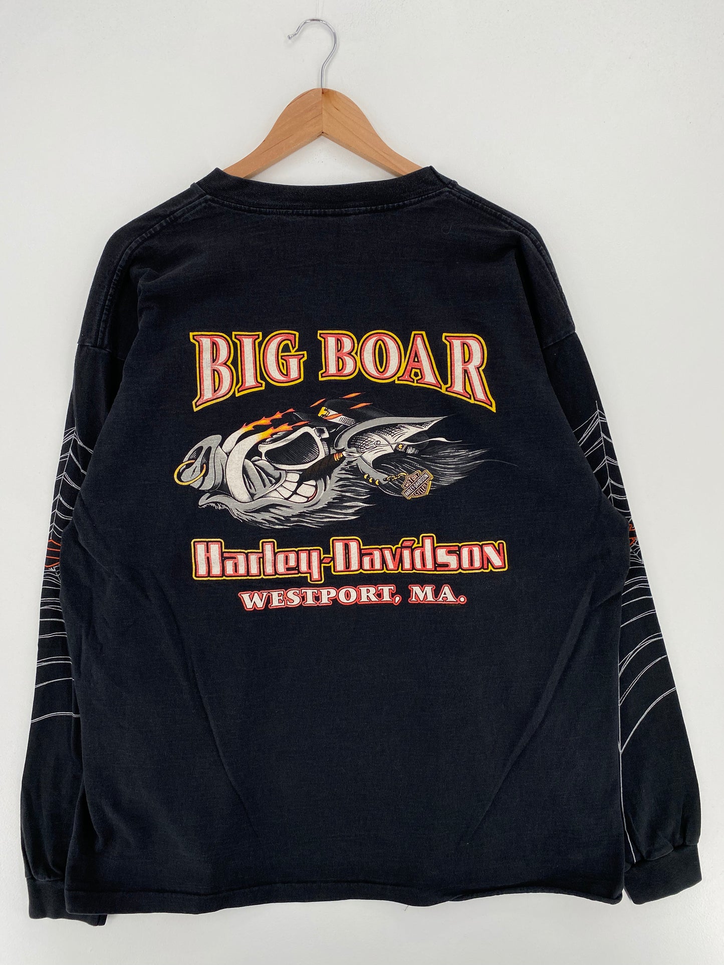 2003 HARLEY DAVIDSON Made in USA Size XXL Vintage Long Sleeve T-Shirt / A3374