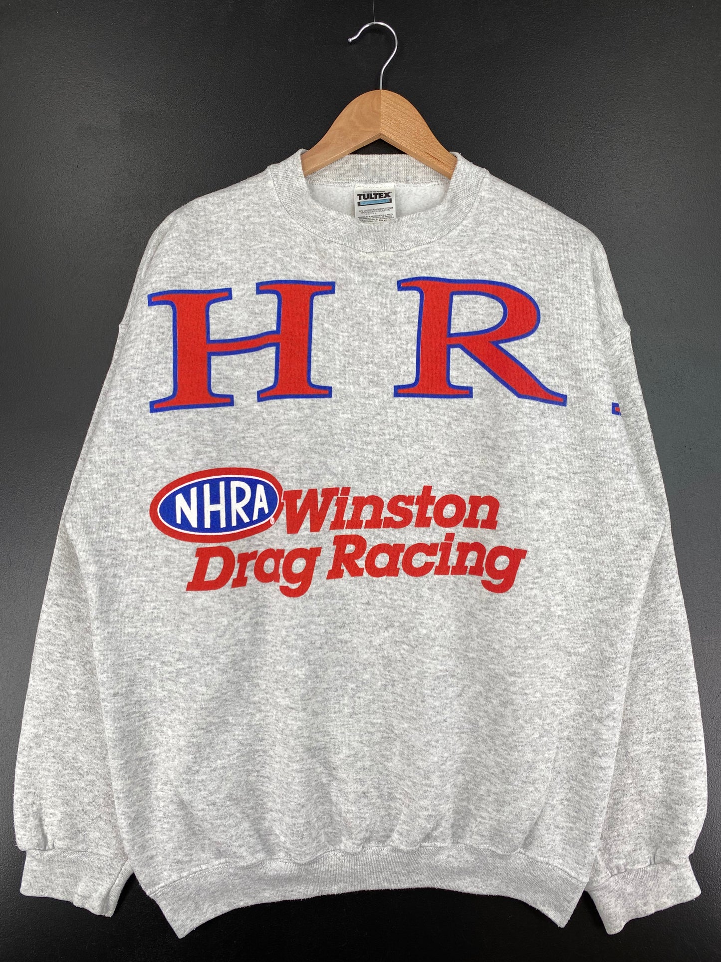 90’s NHRA WINSTON DRAG RACING Size L Racing Sweat-Shirt / A2977