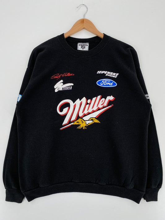 90's NASCAR RUSTY WALLACE Made in USA Size XL Vintage Racing Sweat-Shirt / A2975