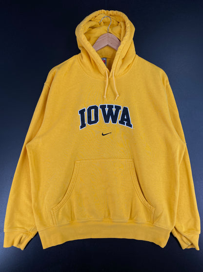 00' NIKE IOWA Size M Vintage College Hoodie Sweat Shirts / A3721