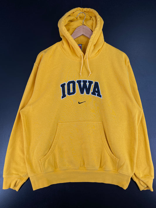 00' NIKE IOWA Size M Vintage College Hoodie Sweat Shirts / A3721