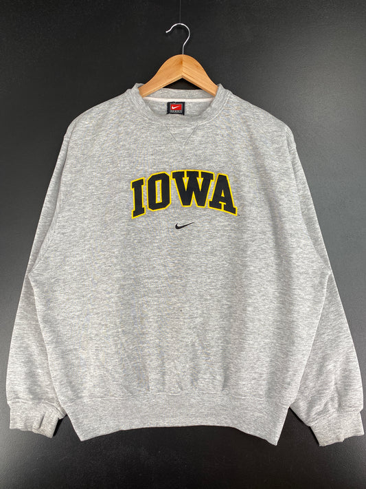 00' NIKE IOWA Size M Vintage College Sweat Shirts / A3722