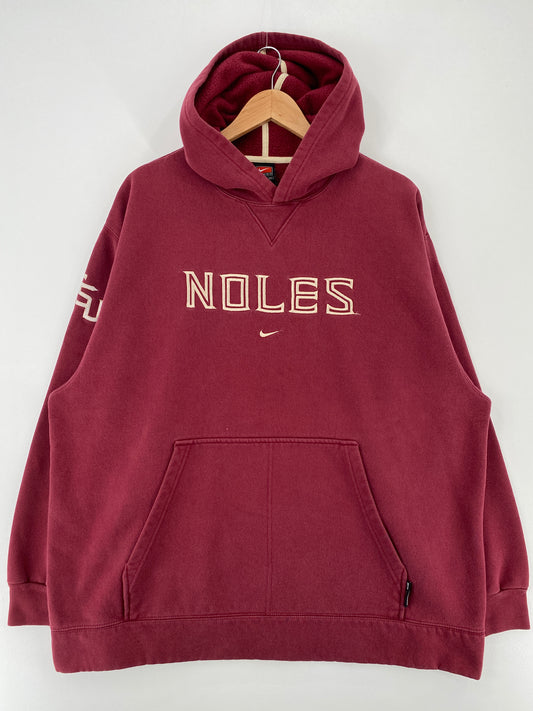 00' NIKE FLORIDA STATE NOLES Size XL Vintage College Hoodie Sweat Shirts / A3725