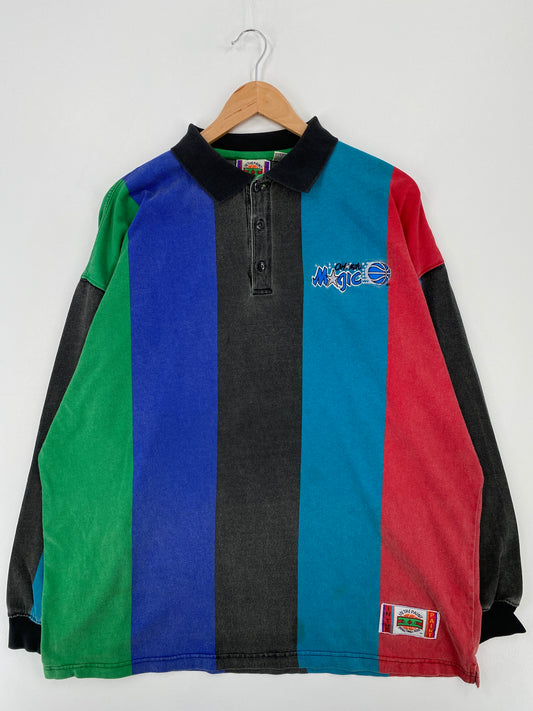 90's ORLANDO MAGIC Size XL Vintage NBA Rugby-Shirts / A9311