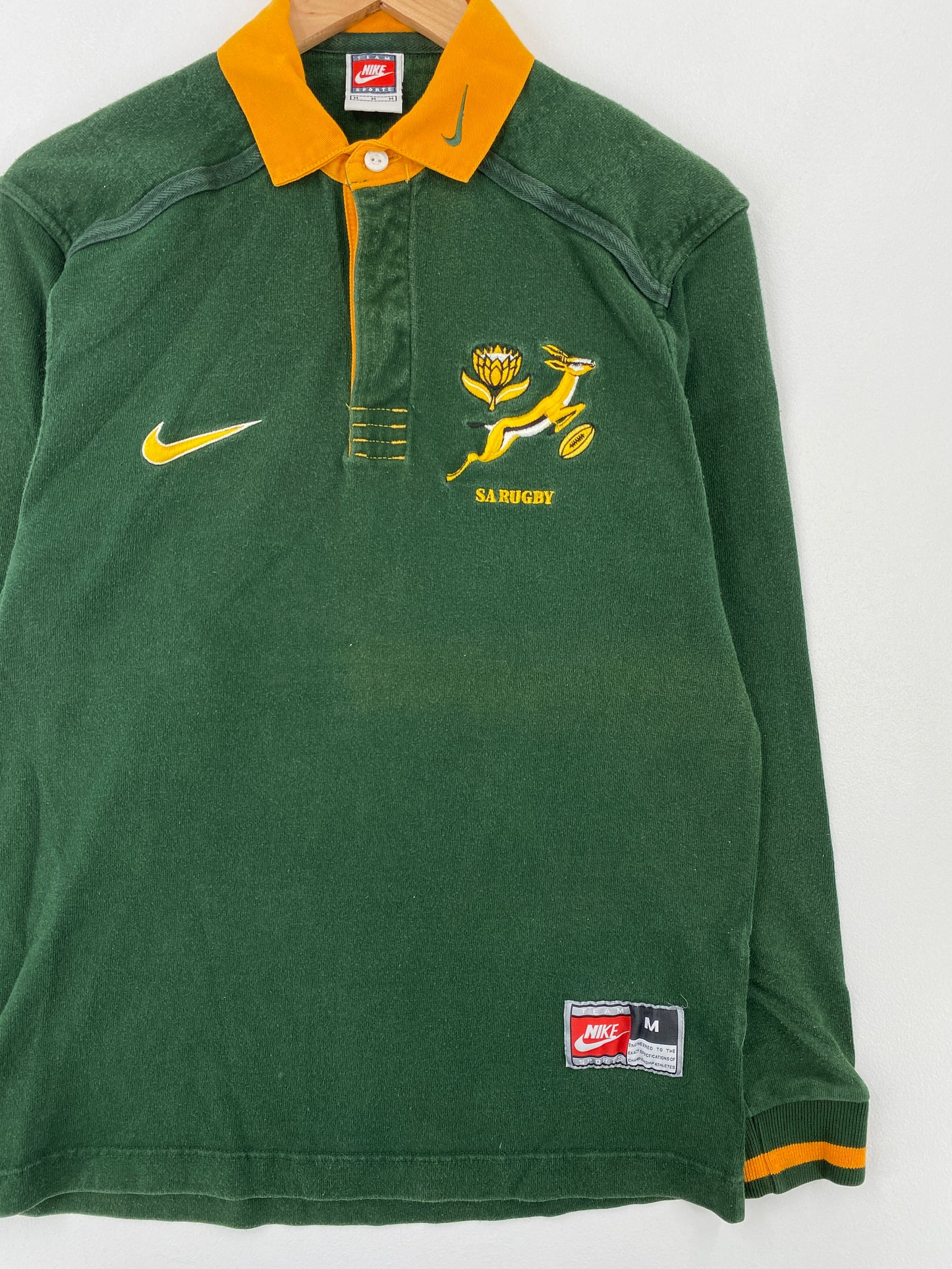 90's NIKE SOUTH AFRICA Size M Vintage Rugby-Shirts / A9316