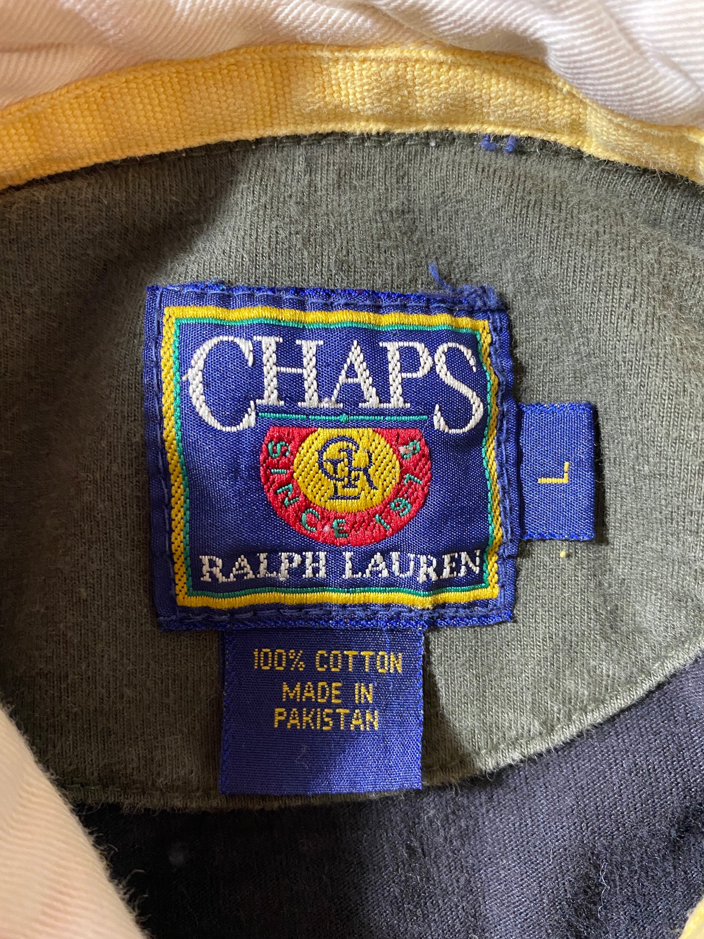90's CHAPS RALPH LAUREN Size L Vintage Rugby-Shirts / A9317