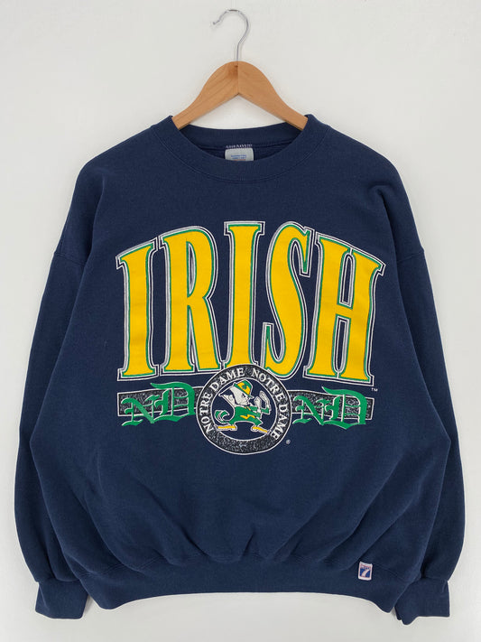 90's NOTRE DAME FIGHTING IRISH Size XL Vintage College Sweat-Shirt / A3304