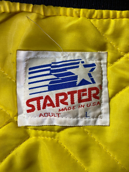 90’s STARTER x NOTRE DAME Made in USA Size L Vintage College Button down Nylon Jacket / A9450