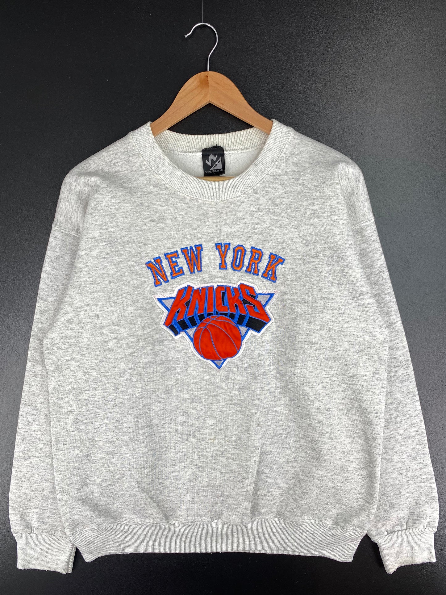 90's NEW YORK KNICKS Made in USA Size L Vintage NBA Sweat-Shirt / A3316