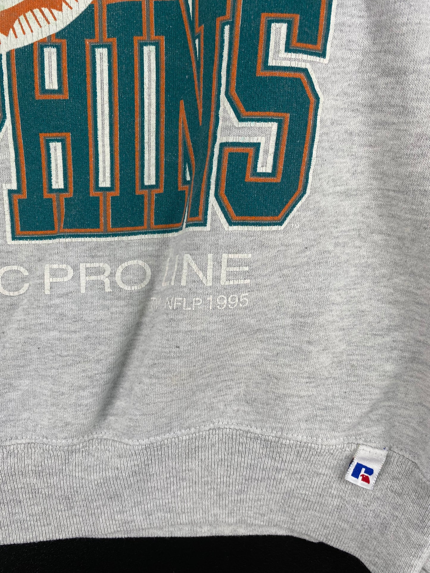 1995 MIAMI DOLPHINS Made in USA Size L Vintage NFL Sweat-Shirt / A3317