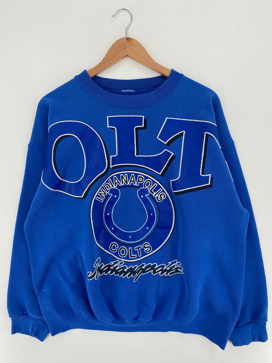 1995 INDIANAPOLIS COLTS Size No Tag (Approx.XL) Vintage NFL Sweat-Shirt / A3318