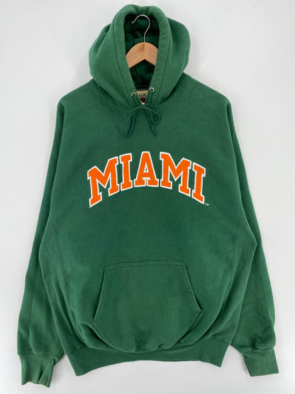 Vintage MIAMI Size L College Hoodie Sweat-Shirt / A3475