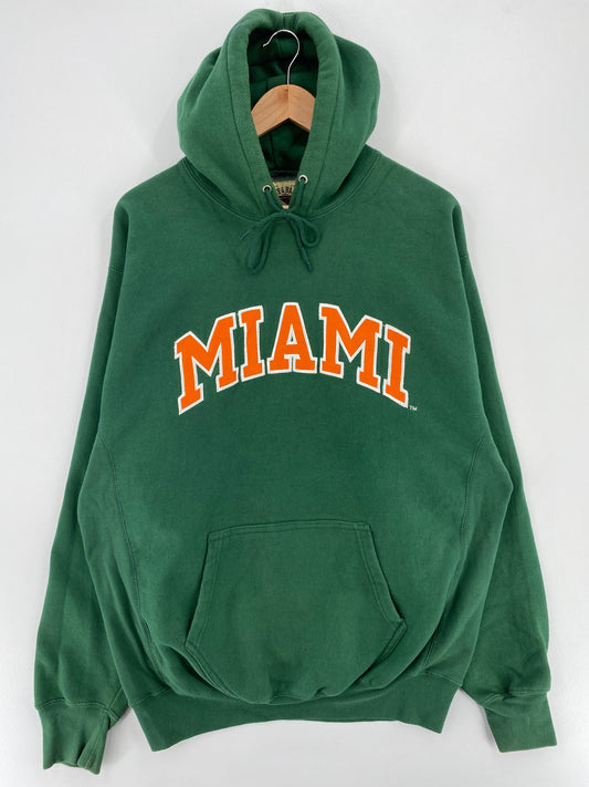 Vintage MIAMI Size L College Hoodie Sweat-Shirt / A3475