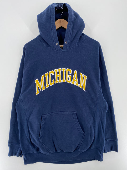Vintage MICHIGAN Size XL College Hoodie Sweat-Shirt / A3476