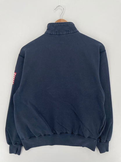 90's POLO RALPH LAUREN Size M Vintage Half Zip Sweat-shirt / A2668