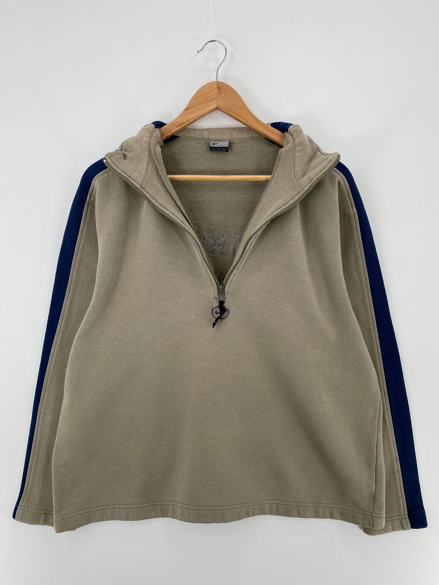 00' NIKE Size XL Vintage Half Zip Sweat-shirt / E407