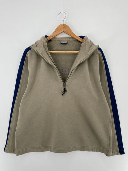 00' NIKE Size XL Vintage Half Zip Sweat-shirt / E407