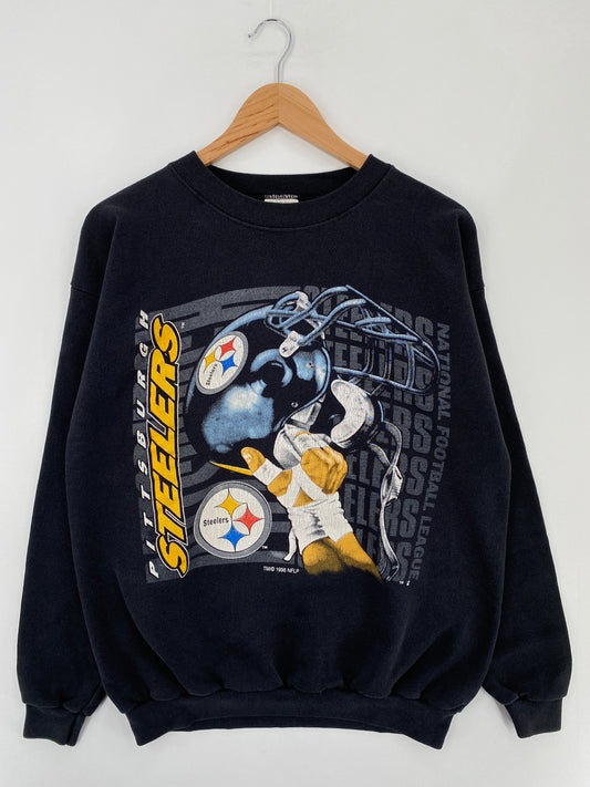 1996 PITTSBURGH STEELERS Made in USA Size XL NFL Sweat-Shirt / E426