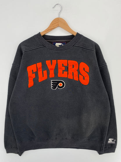 90's STARTER x PHILADELPHIA FLYERS Size L Vintage NHL Sweat-Shirt / E431
