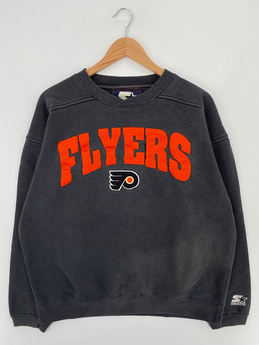 90's STARTER x PHILADELPHIA FLYERS Size L Vintage NHL Sweat-Shirt / E431