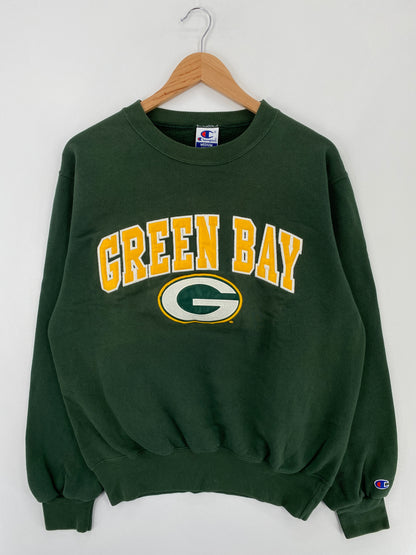 Vintage Champion x GREEN BAY PACKERS Size M Vintage NFL Sweat-Shirt / E434
