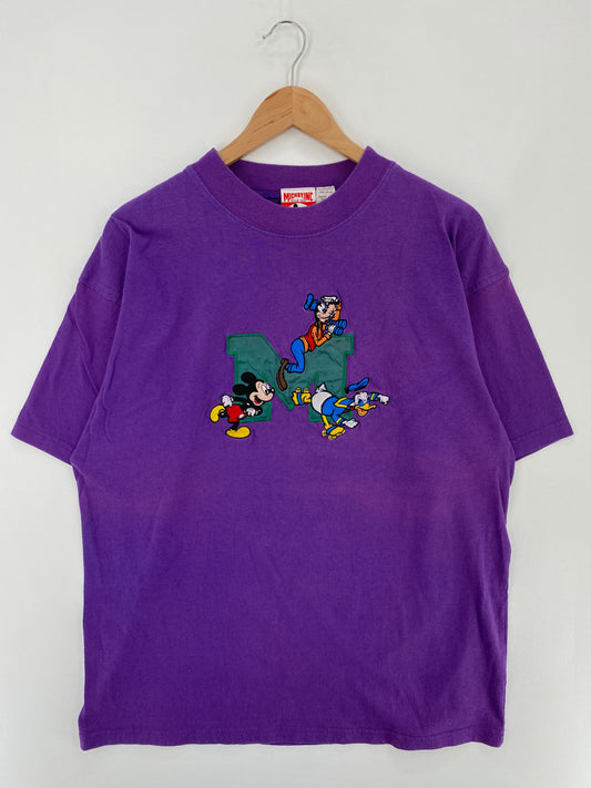 90’s DISNEY MICKEY Made in USA Size L-XL Vintage T-Shirt / E437