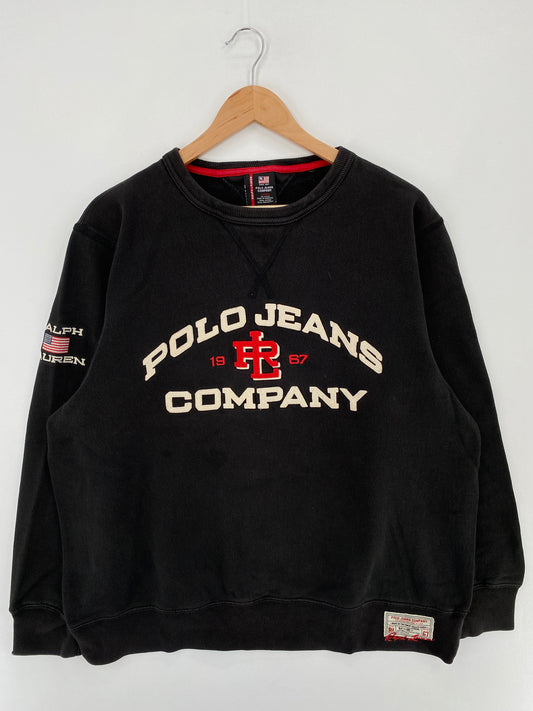 Vintage POLO JEANS RALPH LAUREN Size L Vintage Sweat-shirt / E448