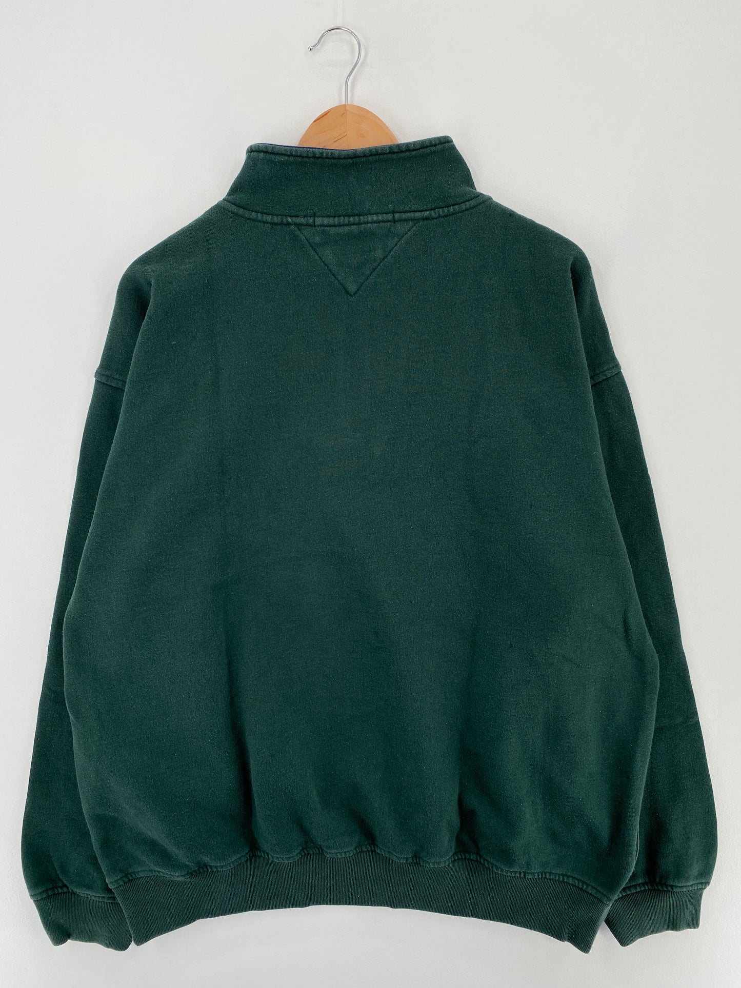 90’s TOMMY HILFIGER Size XXL Vintage Half Zip Sweat-shirt / E449