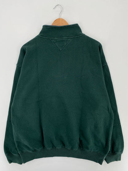 90’s TOMMY HILFIGER Size XXL Vintage Half Zip Sweat-shirt / E449