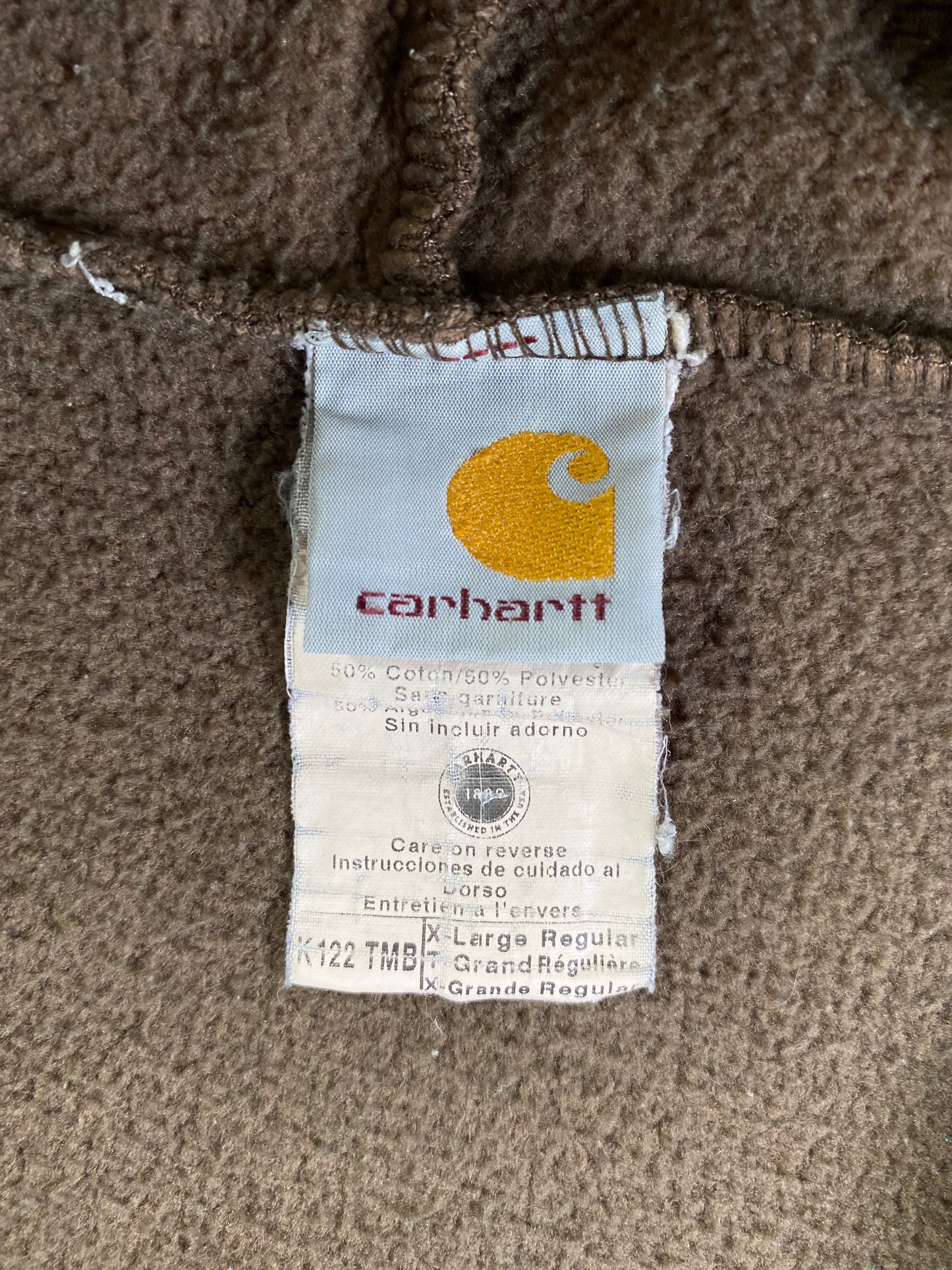 90's CARHARTT Size XL Vintage Zip-up Hoodie Sweat-Shirt  / A1025