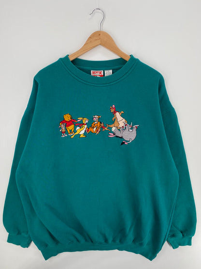 90's DISNEY POOH AND FRIENDS Size XL Vintage Sweat-Shirt/ A1128