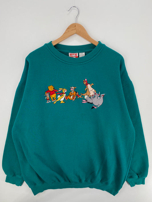 90's DISNEY POOH AND FRIENDS Size XL Vintage Sweat-Shirt/ A1128