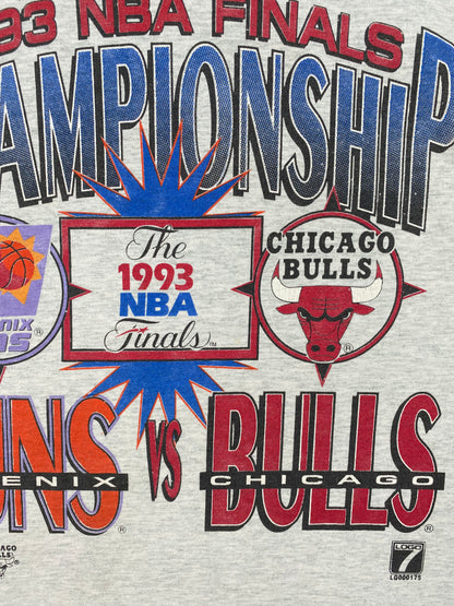 1993 PHOENIX SUNS x CHICAGO BULLS Made in USA Size L Vintage NBA T-shirt / A1138