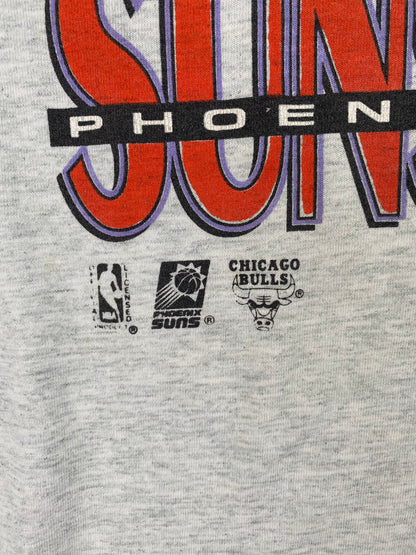 1993 PHOENIX SUNS x CHICAGO BULLS Made in USA Size L Vintage NBA T-shirt / A1138