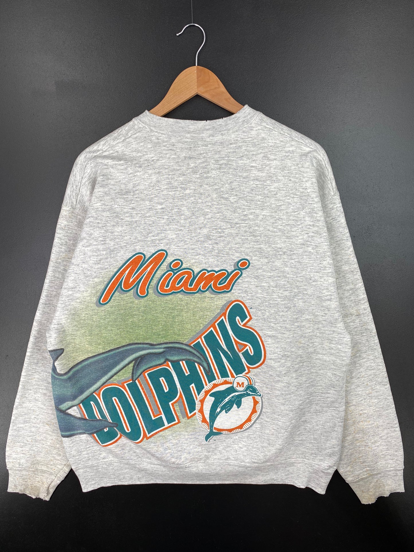 1994 SALEM x MIAMI DOLPHINS Made in USA Size XL Vintage NFL Sweat-shirt / A1149