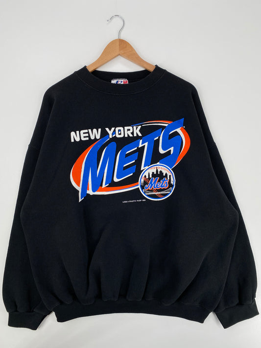 1999 NEW YORK METS Made in USA Size XXL Vintage MLB Sweat-shirt / A1152