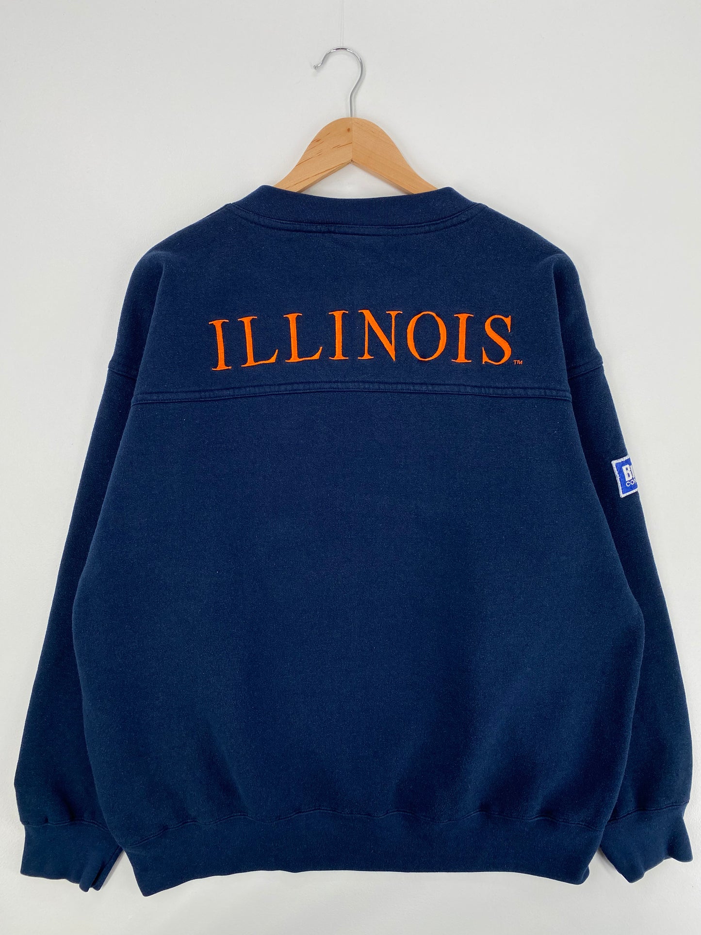 90's ILLINOIS FIGHTING ILLINI Size XL Vintage College Sweat-shirt / A1154