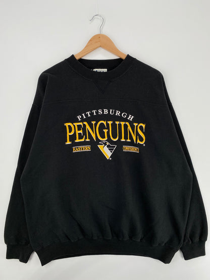 90's PITTSBURGH PENGUINS Size XL Vintage NHL Sweat-shirt / A1155