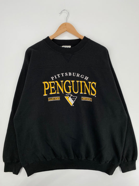 90's PITTSBURGH PENGUINS Size XL Vintage NHL Sweat-shirt / A1155